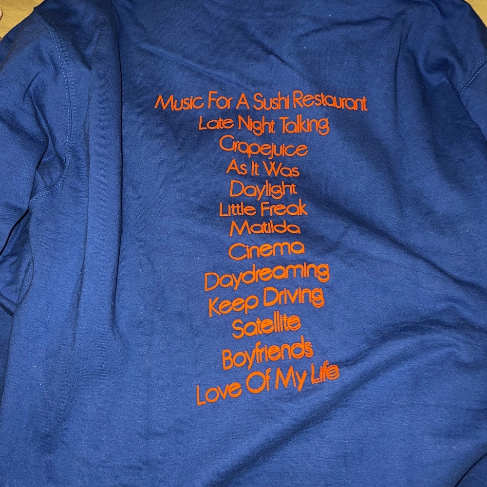 Blue Harry’s House Tracklist Hoodie size L